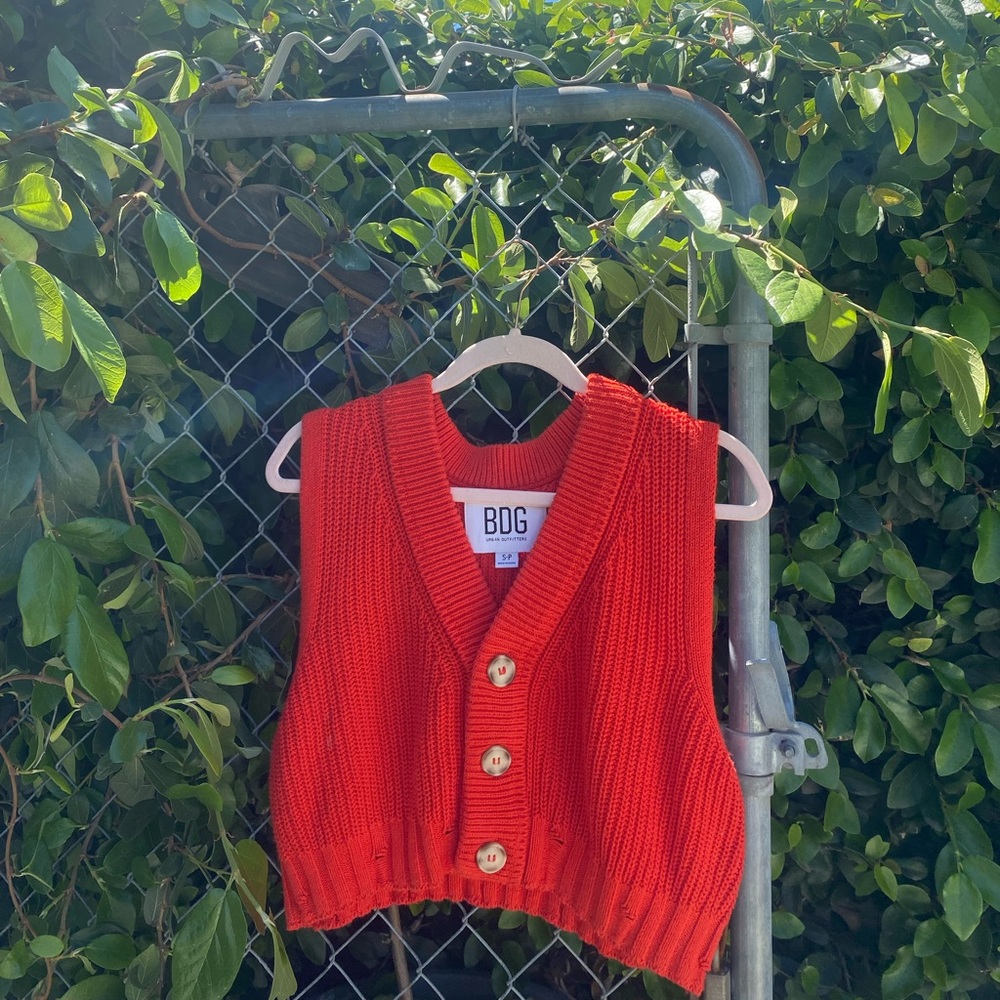 BDG Red Knit Vest